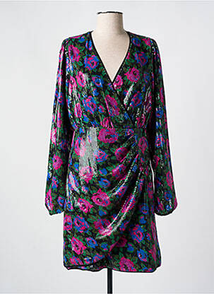 Robe courte manches longues manches longues violet Y.A.S femme