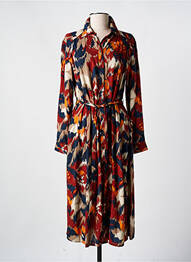 Robe longue manches longues manches longues marron B.YOUNG femme
