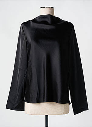 Blouse fermeture boutonnée au dos manches longues noir Y.A.S femme