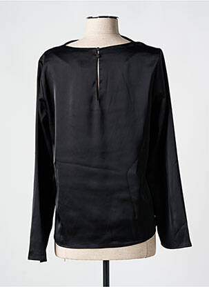 Blouse fermeture boutonnée au dos manches longues noir Y.A.S femme