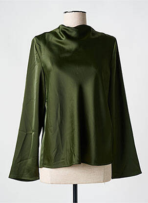 Blouse fermeture boutonnée au dos manches longues vert Y.A.S femme