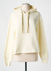 Sweat-shirt à capuche beige PIECES pour femme seconde vue