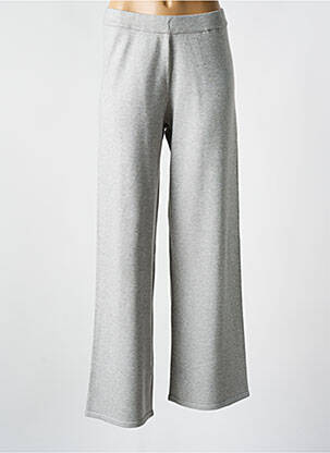 Pantalon flare taille élastique gris NOISY MAY femme