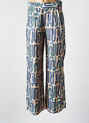 Pantalon droit poches bleu SK femme