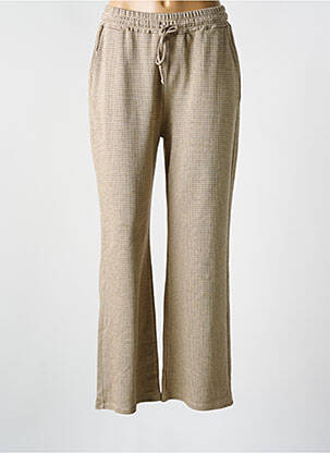 Pantalon droit taille élastique beige MUS & BOMBON femme