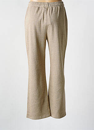 Pantalon droit taille élastique beige MUS & BOMBON femme