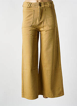 Pantalon flare coupe évasée beige SK femme