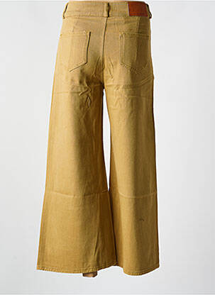 Pantalon flare coupe évasée beige SK femme