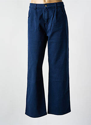 Pantalon flare coupe évasée bleu MUS & BOMBON femme