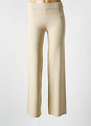 Pantalon droit taille élastique beige MSCH COPENHAGEN femme