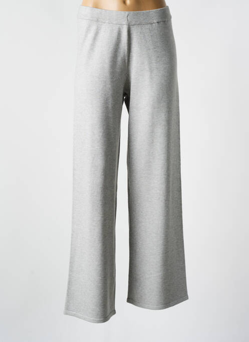Pantalon flare taille élastique gris NOISY MAY femme