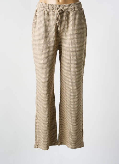 Pantalon droit taille élastique beige MUS & BOMBON femme