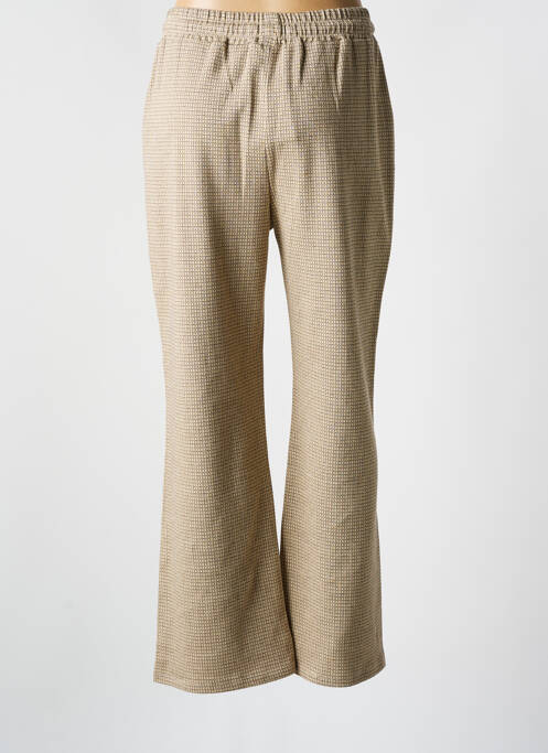 Pantalon droit taille élastique beige MUS & BOMBON femme