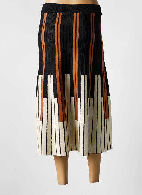 Jupe mi-longue noir SK pour femme