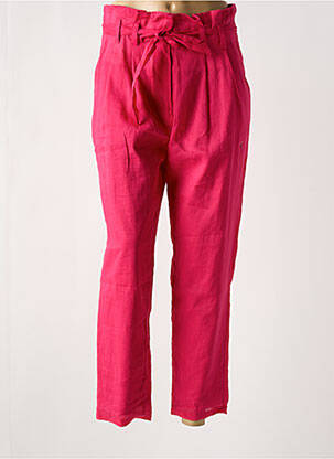 Pantalon 7/8 taille haute taille haute rose MOLLY BRACKEN femme