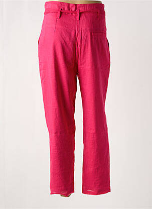 Pantalon 7/8 taille haute taille haute rose MOLLY BRACKEN femme