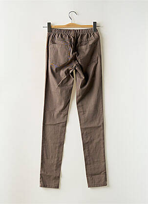 Jegging tissage popeline taille normale marron PIECES femme