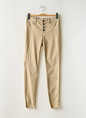 Jegging tissage popeline taille normale beige VILA femme