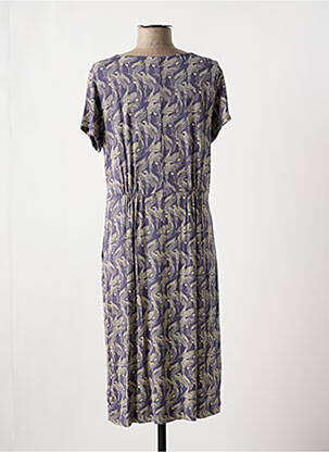 Robe mi-longue imprimé fantaisie manches courtes violet WHITE STUFF femme