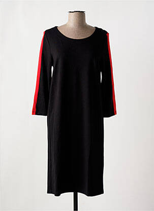 Robe mi-longue manches 3/4 manches 3/4 noir STREET ONE femme