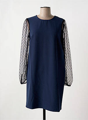 Robe courte fermeture zippée au dos manches longues bleu VERO MODA femme