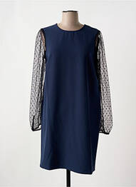 Robe courte fermeture zippée au dos manches longues bleu VERO MODA femme