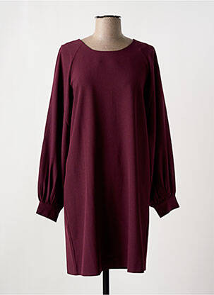 Robe courte manches longues manches longues violet ICHI femme