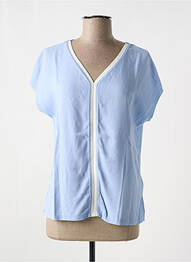 T-shirt col v manches courtes bleu STREET ONE femme