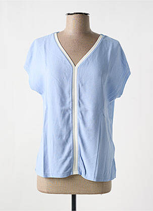 T-shirt col v manches courtes bleu STREET ONE femme
