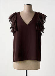 Top manches courtes manches courtes marron AWARE BY VERO MODA femme