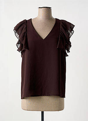 Top manches courtes manches courtes marron AWARE BY VERO MODA femme