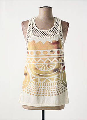 Débardeur stretch sans manche beige LOLA ESPELETA femme