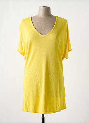 T-shirt col v manches courtes jaune STREET ONE femme