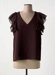 Top marron AWARE BY VERO MODA pour femme seconde vue