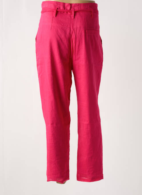 Pantalon 7/8 taille haute taille haute rose MOLLY BRACKEN femme