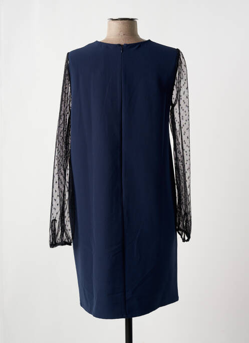 Robe courte fermeture zippée au dos manches longues bleu VERO MODA femme