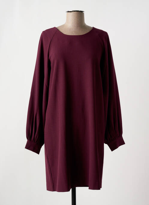 Robe courte manches longues manches longues violet ICHI femme