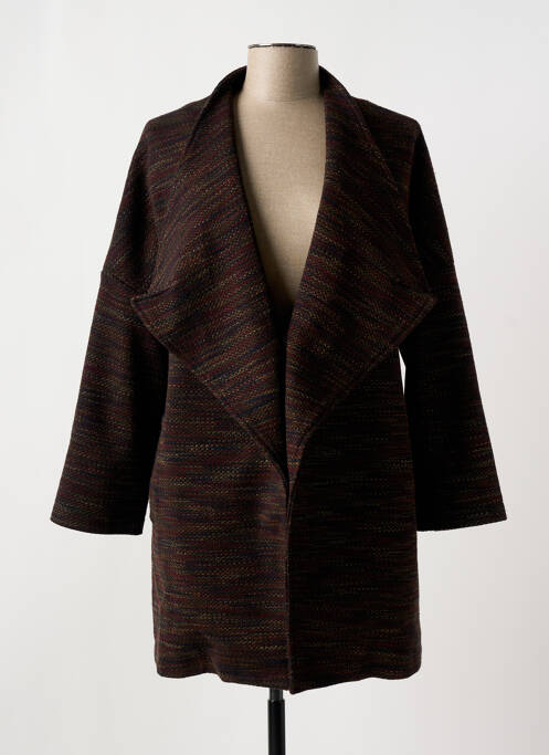 Manteau long coupe droite sans capuche bleu GABRIELLE BY MOLLY BRACKEN femme