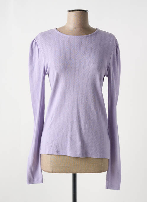 Pull violet ICHI pour femme