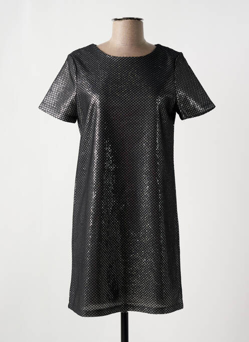 Robe courte argent NOISY MAY pour femme