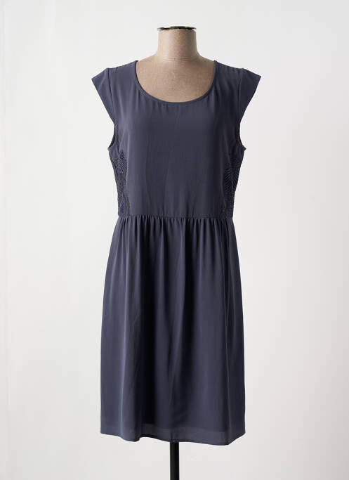 Robe mi-longue gris ICHI pour femme