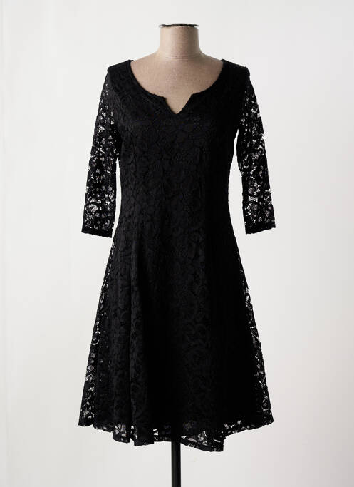 Robe mi-longue noir REVD'ELLE pour femme