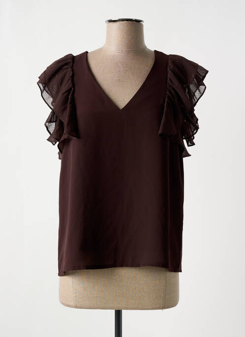 Top marron AWARE BY VERO MODA pour femme