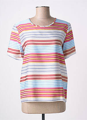 Top imprimé fantaisie manches courtes bleu PAUL SMITH femme