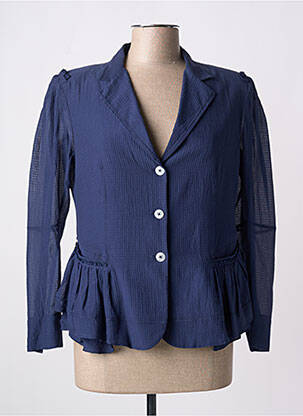 Chemisier manches longues manches longues bleu HICH USE femme