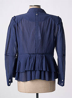 Chemisier manches longues manches longues bleu HICH USE femme
