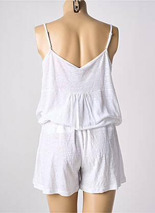 Combishort fermeture boutonnée sur le devant fines bretelles blanc MAX & MOI femme