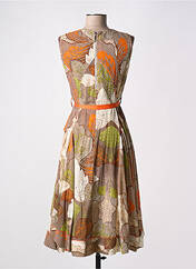 Robe mi-longue orange HICH USE pour femme seconde vue