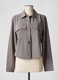 Chemisier coupe fluide manches longues gris CULTURE femme