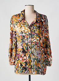 Chemisier imprimé fantaisie manches longues orange CULTURE femme